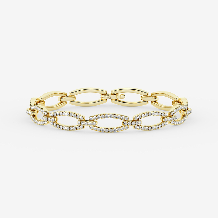 Design ID 10641 - Truly Custom 1 2/3 ctw Round Lab Grown Diamond Fashion Bracelet